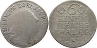 PREUSSEN 1/6 TALER Friedrich II. der Große (1740-1786) -