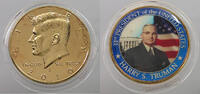 USA HALF DOLLAR GOLD PLATED HALF DOLLAR 2010 D TRUMAN -