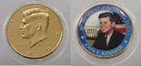 USA HALF DOLLAR KENNEDY GOLDE PLATED -