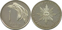 URUGUAY PESO URUGUAY 1 PESO 1969 SO PATTERN PROOF SILVER -