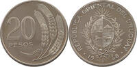 URUGUAY 20 PESOS URUGUAY 20 PESOS 1968 PATTERN SILVER -