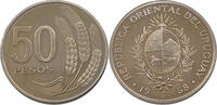 URUGUAY 50 PESOS URUGUAY 50 PESOS 1968 PATTERN SILVER PROOF -