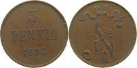 FINLAND 5 PENNIÄ Nikolaus II. (1894-1917) -