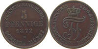 MECKLENBURG SCHWERIN 5 PFENNIG Friedrich Franz II. 1842-1883. -