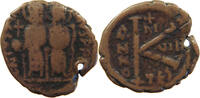 BYZANTINE EMPIRE 1/2 FOLLIS Tiberius II. Constantinus (578 - 582 n. Chr.) -