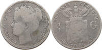 CURACAO 1/4 GULDEN Wilhelmina 1890-1948 -