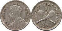 NEW ZEALAND 3 PENCE George V. (1910-1936) -