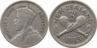 NEW ZEALAND 3 PENCE George V. (1910-1936) -