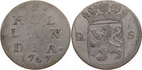 NETHERLANDS HOLLAND 2 STUIVERS 1767 S-SS 21,00 EUR  + 5,99 EUR frais d'envoi