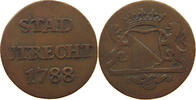 NETHERLANDS UTRECHT DUIT 1788 S-SS 21,00 EUR  + 5,99 EUR frais d'envoi