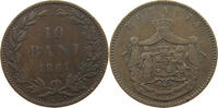 ROMANIA 10 BANI 1867 WATT CO Carol I. 1866-1914 SS 13,00 EUR  + 5,99 EUR frais d'envoi
