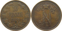 FINLAND 10 PENNIÄ Nikolaus II. (1894-1917) -