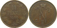 FINLAND 10 PENNIÄ Nikolaus II. (1894-1917) -