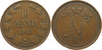 FINLAND 10 PENNIÄ Nikolaus II. (1894-1917) -