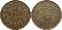 FINLAND 10 PENNIÄ Nikolaus II. (1894-1917) -