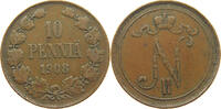 FINLAND 10 PENNIÄ Nikolaus II. (1894-1917) -