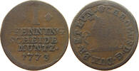 BRAUNSCHWEIG WOLFENBÜTTEL PFENNIG 1773 Karl I. 1735-1780 S 9,00 EUR  + 5,99 EUR frais d'envoi