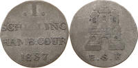 HAMBURG STADT SCHILLING 1837 S 11,00 EUR  + 5,99 EUR frais d'envoi