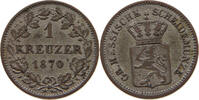 HESSEN DARMSTADT KREUZER 1870 Ludwig III. 1848-1877. TTB