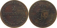 MECKLENBURG SCHWERIN 2 PFENNIG Friedrich Franz II. 1842-1883. -
