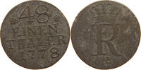 BRANDENBURG PREUSSEN 1/48 TALER Friedrich II. der Große (1740-1786) -