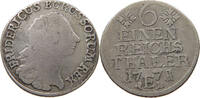 BRANDENBURG PREUSSEN 1/6 TALER Friedrich II. der Große (1740-1786) -
