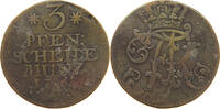 BRANDENBURG PREUSSEN 3 PFENNIG Friedrich II. der Große (1740-1786) -