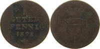 SCHAUMBURG HESSEN PFENNIG Wilhelm II. von Hessen-Kassel 1821-1847. -