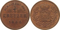 SCHWARZBURG RUDOLSTADT 1/4 KREUZER Friedrich Günther 1807-1867. -