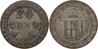 WESTFALEN KÖNIGREICH 20 CENTIMES Hieronymus Napoleon 1807-1813 -
