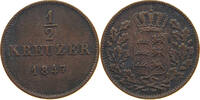 WÜRTTEMBERG 1/2 KREUZER 1847 Wilhelm I. (1816-1864) S 9,00 EUR  + 5,99 EUR frais d'envoi