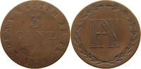 WESTFALEN KÖNIGREICH 3 CENTIMES Hieronymus Napoleon 1807-1813. -