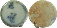 SIAM THAILAND TOKEN Siamese Gambling token Porzellan, PORCELAIN -