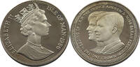 ISLE OF MAN 1 CROWN ELIZABETH II. (1952-2022) Prince Andrew s and Miss Sarah Fergusons Wedding -