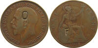 GREAT BRITAIN PENNY GEORGE V. (1910-1936) COUNTERMARKED O -