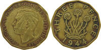 GREAT BRITAIN THREEPENCE GEORGE VI. (1936-1952) OVERSTRUCK -