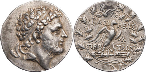 Makedonien, Königreich Tetradrachme 171-168 v. Chr. Perseus, Kopf mit Diadem / Adler auf Blitzbündel