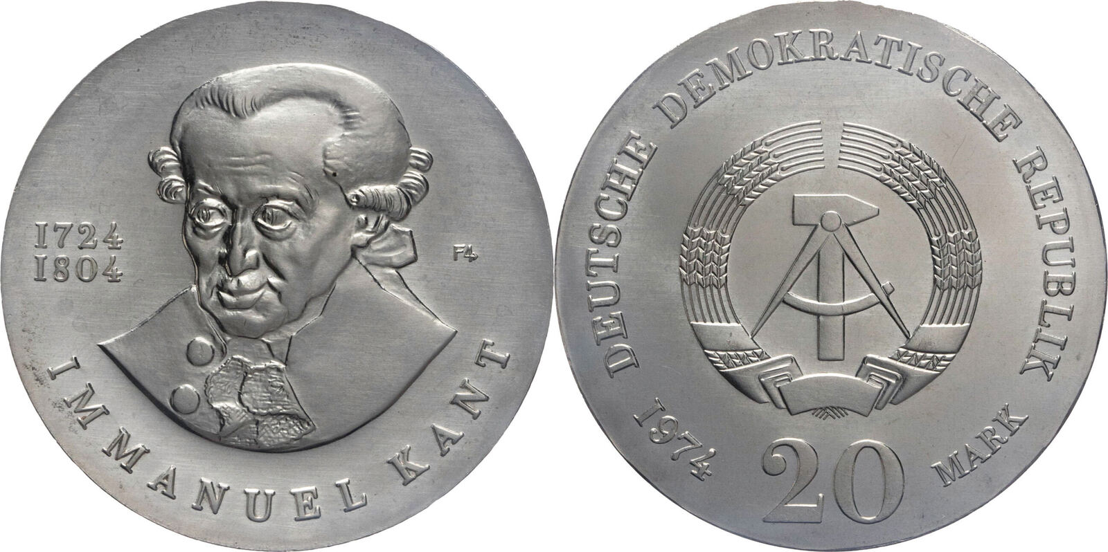 DDR 20 Mark 1974 A Zum 250. Geburtstag von Immanuel Kant SUP