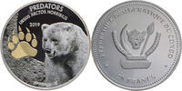Kongo, Demokratische Republik 20 Francs Grizzly Bear -