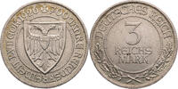 Weimarer Republik 3 Reichsmark 700 Jahre Reichsfreiheit Lübeck -