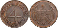 Weimarer Republik 4 Pfennig sog. Brüningtaler - Kursmünze -