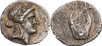 Karien Hemidrachme Halikarnassos, Kopf des Apollon / Kithara -