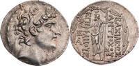 Königreich der Seleukiden Tetradrachme Antiochos VIII. Epiphanes (Grypos), Kopf / Zeus Uranios -