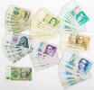 Bundesrepublik Deutschland 2100 DM in 96 Scheinen von 5 bis 100 DM Lot von 96 Banknoten -