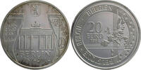 Belgien 20 Euro 25 Jahre Fall der Berliner Mauer - Brandenburger Tor -