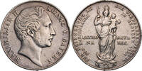Bayern, Königreich 2 Gulden (Doppelgulden) Maximilian II. (1848-1865) - Auf die Wiederherstellung der Mariensäule -