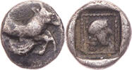 Lykien, Lykische Dynasten Obol Uwug/Uvug, geflügelte Stierprotome / Kopf der Aphrodite, R! -