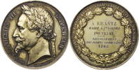 Prämienmedaille o.J. (1868) Frankreich (v. A. Bescher / A. Borrel) der Landwirtschaftsausstellung in Remiremont vz, vergoldet, Rf
