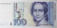 Bundesrepublik Deutschland 100 DM DM-Schein 4. Serie - Clara Schumann (nach Andreas Staub) -
