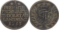 Schwarzburg-Rudolstadt 1 Pfennig Johann Friedrich (1744-1767) - Kursmünze (1752-1753) -